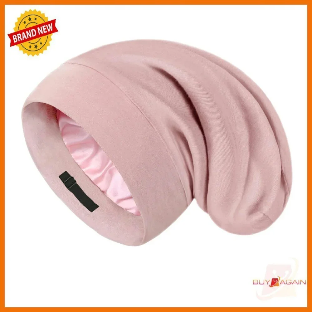 Extra Large Silk Bonnet for Sleeping, Adjustable Hair Protection Cap